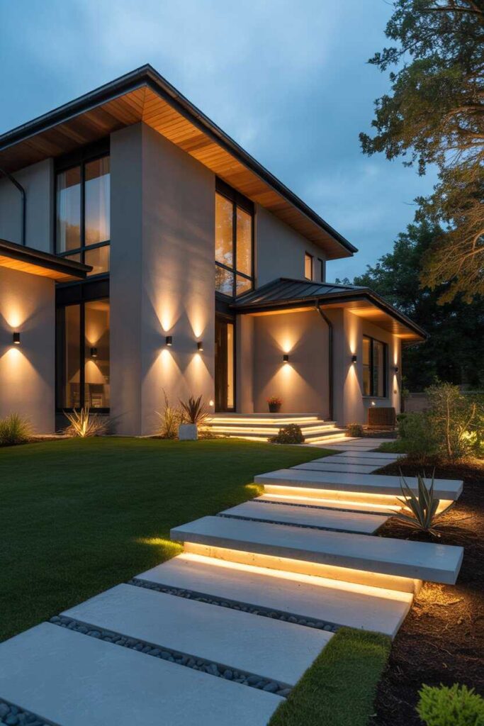 Stunning Modern Home Exterior Design Ideas That Instantly Elevate Curb Appeal (Inspiration, Style & Budget-Friendly Touches) 6 Modern Lighting Ideas That Transform Your Exterior at Night