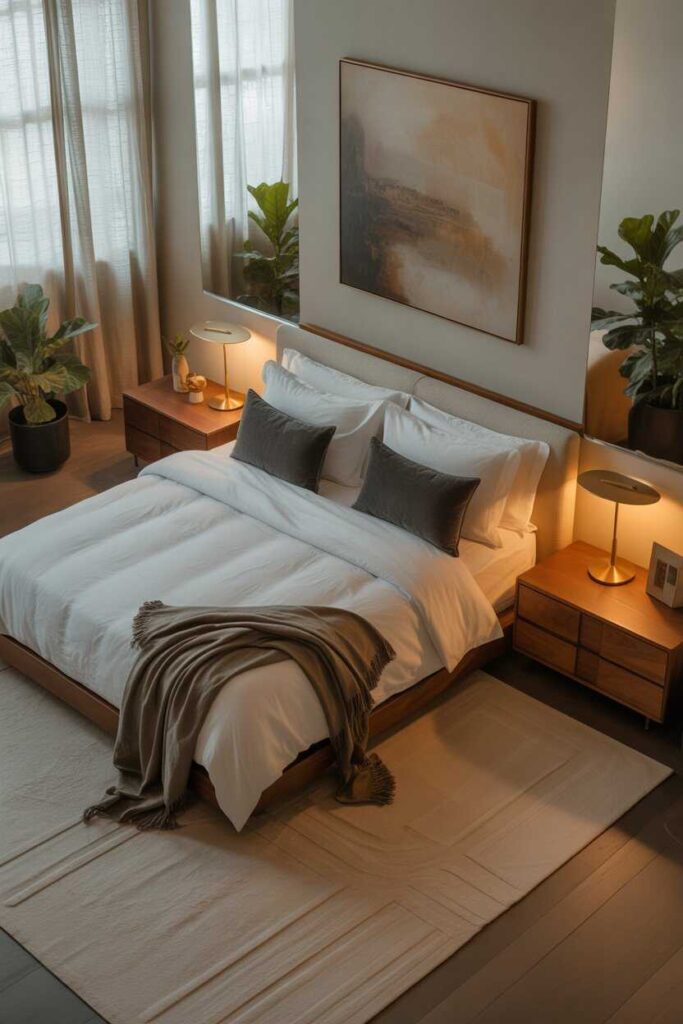 Elegant Luxury Master Bedroom Designs That Feel Timeless, Cozy, and Truly Indulgent 9 Modern Luxury Meets Cozy Comfort