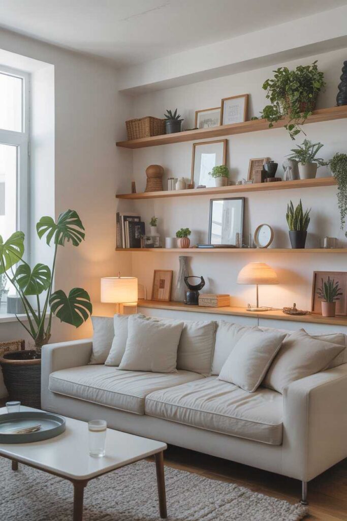 Modern Apartment Decorating Ideas Budget-Friendly Inspiration to Transform Your Small Space Into a Stylish Haven 6 Open Shelving for a Clean, Airy Look