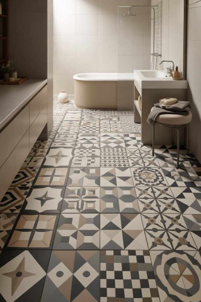 Bathroom Floor Tile Ideas That Transform Your Space Modern, Budget-Friendly Inspiration for Every Home 6 Patterned Bathroom Floor Tile Ideas for Visual Impact