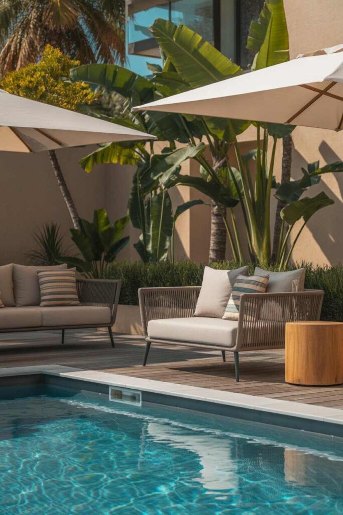 25+ Backyard Patio Designs for a Stunning Outdoor Space (Modern, Budget-Friendly & Aesthetic Ideas) 10 Poolside Patios for Vacation Vibes