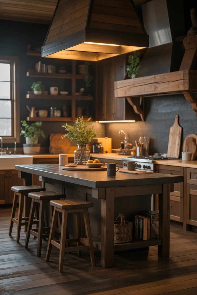Dark Rustic Kitchen Ideas That Feel Warm and Inviting Unique, Budget-Friendly Inspiration for a Cozy Modern Home 8 Rustic Kitchen Islands That Invite Gathering