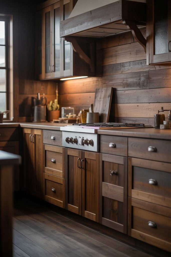 Dark Rustic Kitchen Ideas That Feel Warm and Inviting Unique, Budget-Friendly Inspiration for a Cozy Modern Home 5 Rustic Wood Cabinets That Anchor the Space