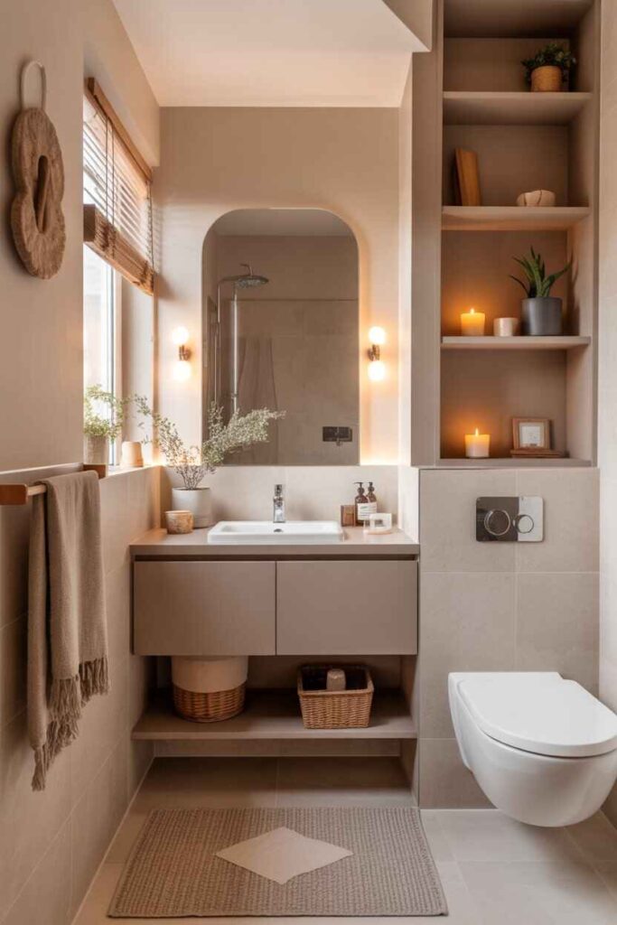35+ Small Bathroom Ideas for a Modern, Stylish, and Budget-Friendly Makeover 4 Small Bathroom Ideas for a Cozy and Aesthetic Makeover