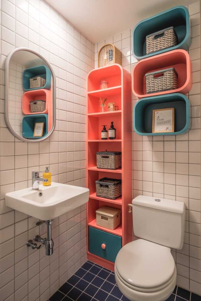 Small Funky Bathroom Ideas That Feel Bold, Stylish, and Surprisingly Spacious 9 Small Funky Bathroom Storage That Looks Stylish