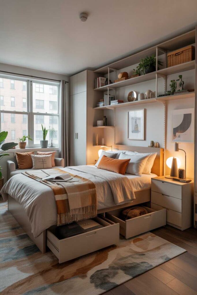 45 Modern & Budget-Friendly Ideas to Transform Your Inyc Apartment Bedroom Into a Cozy, Stylish Sanctuary 5 Smart Storage Ideas for Tiny NYC Bedrooms
