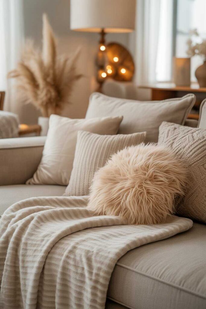 Cozy Apartment Aesthetic Ideas Modern, Budget-Friendly Inspiration to Transform Your Space 3 Soft Textures That Create Warmth and Comfort