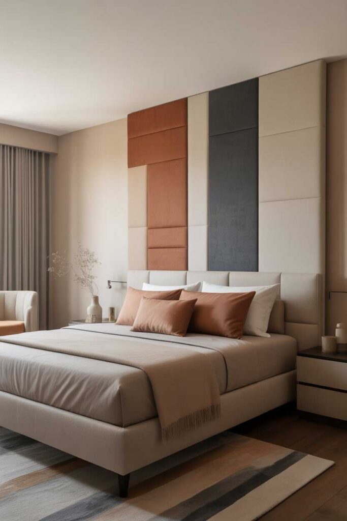 45+ Modern & Budget-Friendly Wall Decor Ideas for Bedroom Makeovers (Aesthetic Inspiration You’ll Love) 6 Statement Headboard Walls That Steal the Show