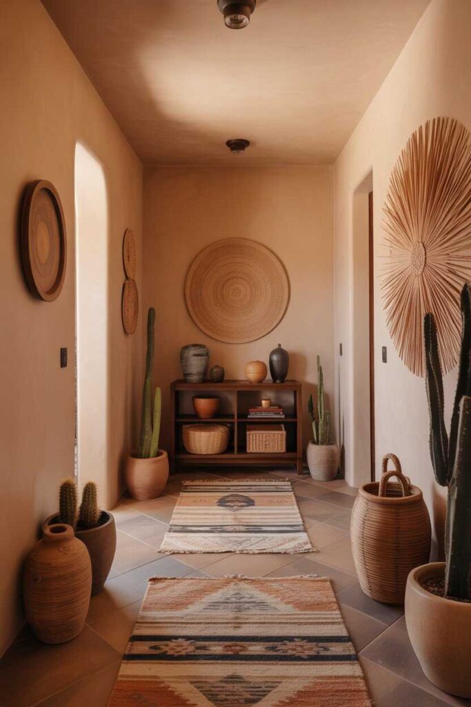 Warm Southwestern Desert Hallway Homes Unique, Modern & Budget-Friendly Design Ideas for Inviting Spaces 12 Styling Tips for Pinterest-Worthy Southwestern Hallways