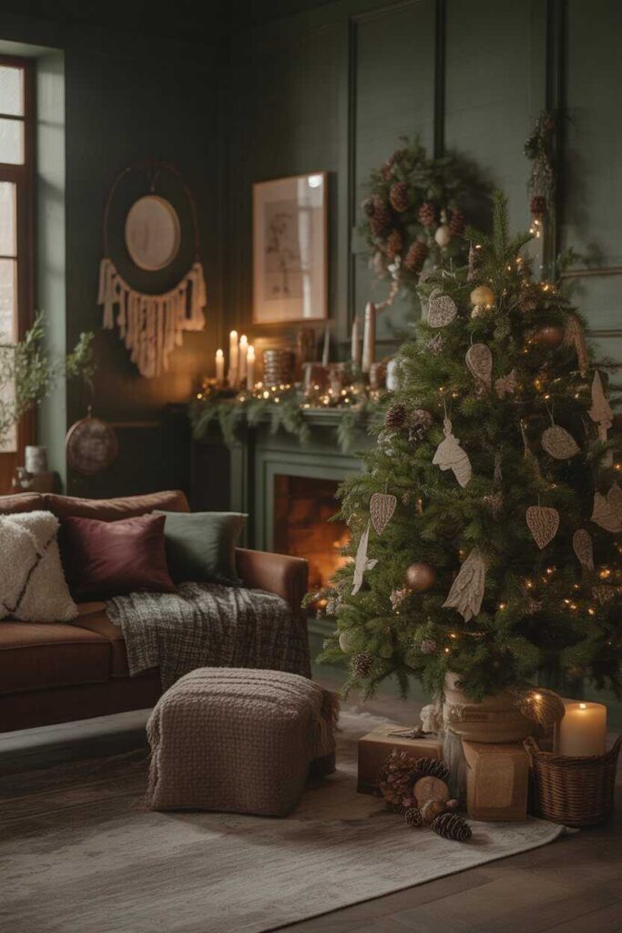 Moody Dark Cottagecore Christmas Living Room Ideas Cozy, Budget-Friendly & Enchantingly Festive Inspiration 11 Styling Tips to Make Your Living Room Pinterest-Worthy