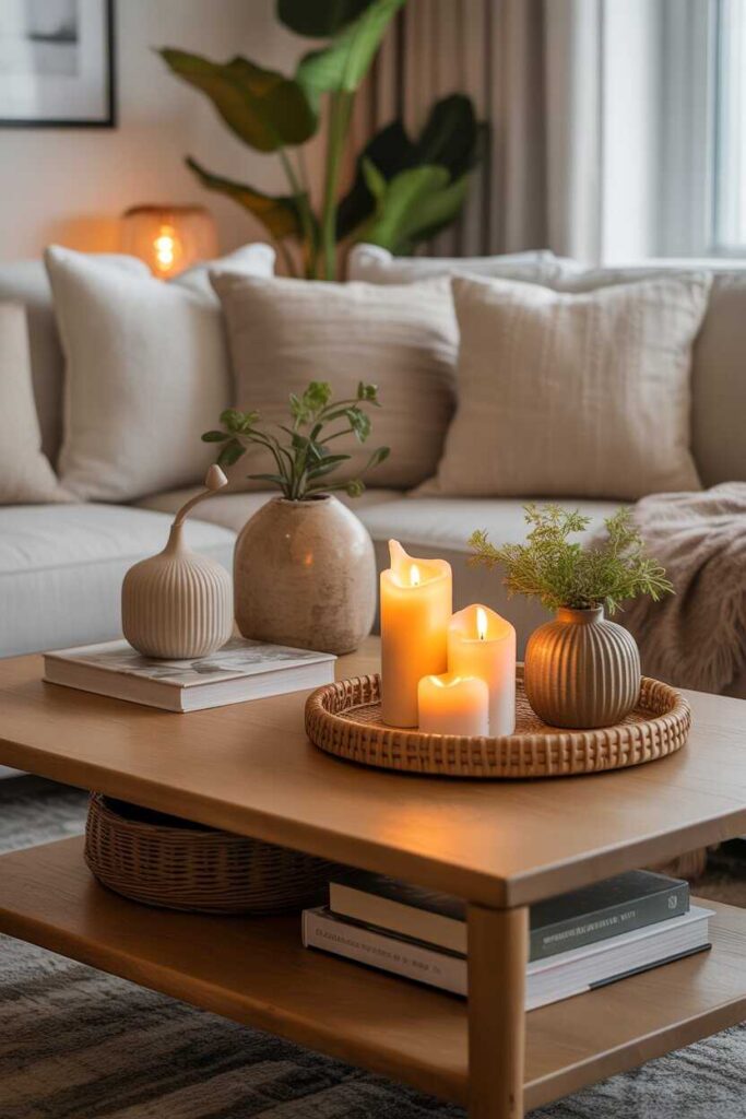 20+ Warm Earthy Living Room Ideas to Create a Cozy, Modern & Nature-Inspired Space 8 Styling Your Coffee Table for a Cozy, Organic Look
