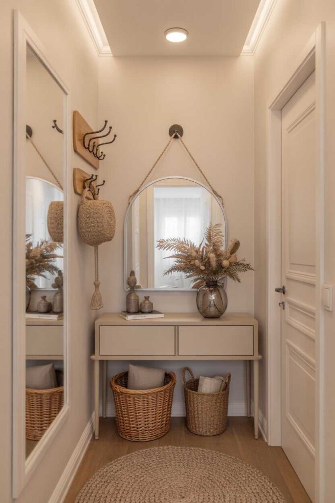 20+ Modern & Budget-Friendly Small Hallway Decor Ideas to Transform Your Entryway 2 The Secret to Beautiful Small Hallway Decor Make the Space Work for You