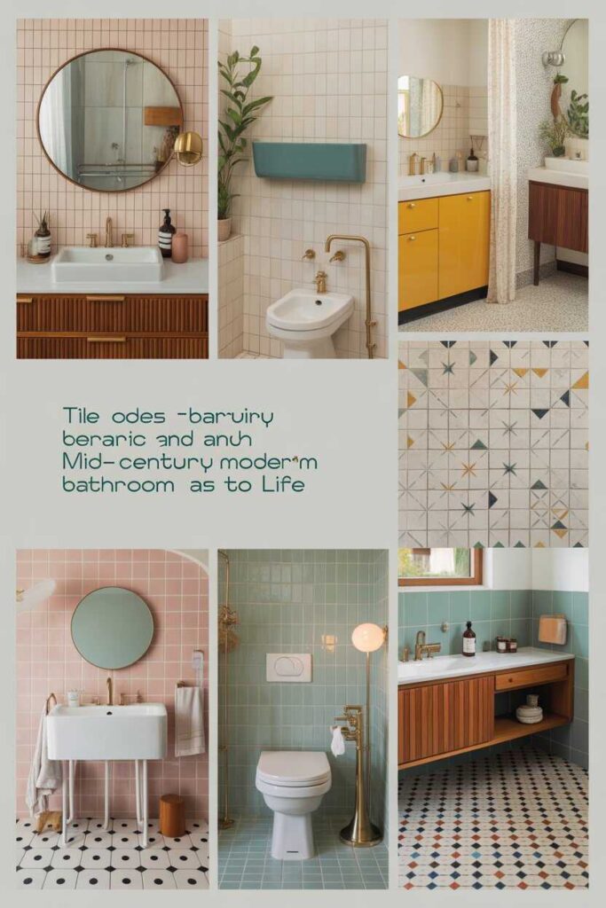 Mid Century Modern Bathroom Ideas & Inspiration Budget Friendly, Modern, and Uniquely Timeless Designs 4 Tile Ideas That Bring Mid Century Modern Bathrooms to Life