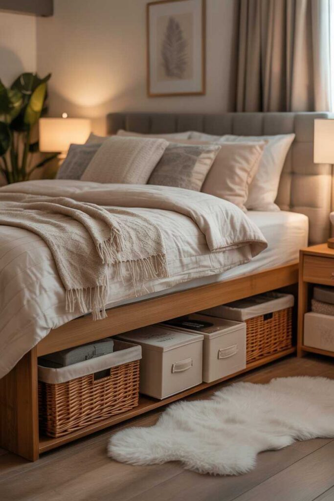 25+ Small Studio Apartment Ideas for a Cozy, Modern & Budget-Friendly Space You’ll Love 7 Under-Bed Storage to Keep Things Organized