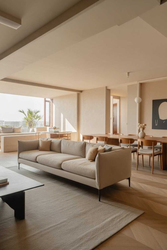 25+ Modern & Functional Open Layout Living Room Dining Room Ideas for a Stylish, Connected Home 7 Use Furniture to Create Boundaries Without Walls