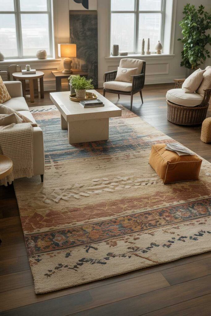 25+ First Apartment Decorating Ideas to Create a Stunning, Modern, and Budget-Friendly Home You’ll Love 8 Use Rugs to Define and Transform Your Space