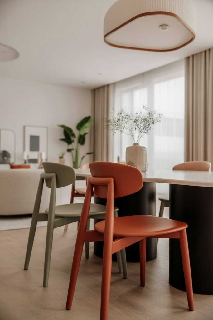 25+ Modern & Functional Open Layout Living Room Dining Room Ideas for a Stylish, Connected Home 15 Use Statement Dining Chairs to Elevate the Room