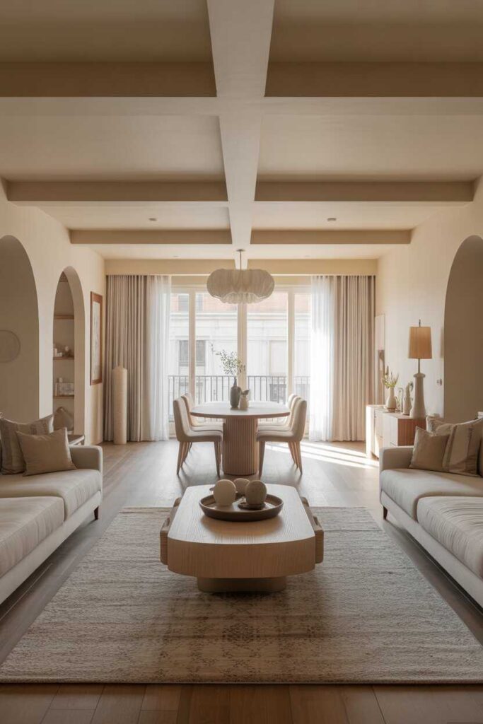 25+ Modern & Functional Open Layout Living Room Dining Room Ideas for a Stylish, Connected Home 10 Use Symmetry to Add Balance and Calmness