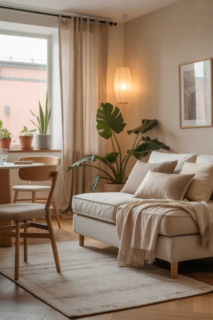 25+ Small Studio Apartment Ideas for a Cozy, Modern & Budget-Friendly Space You’ll Love 5 Use Textiles to Define the Space