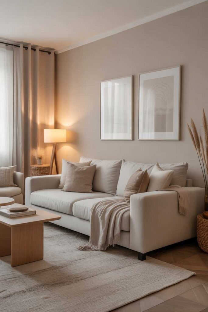 20+ Warm Earthy Living Room Ideas to Create a Cozy, Modern & Nature-Inspired Space 2 Using Neutrals as Your Foundation