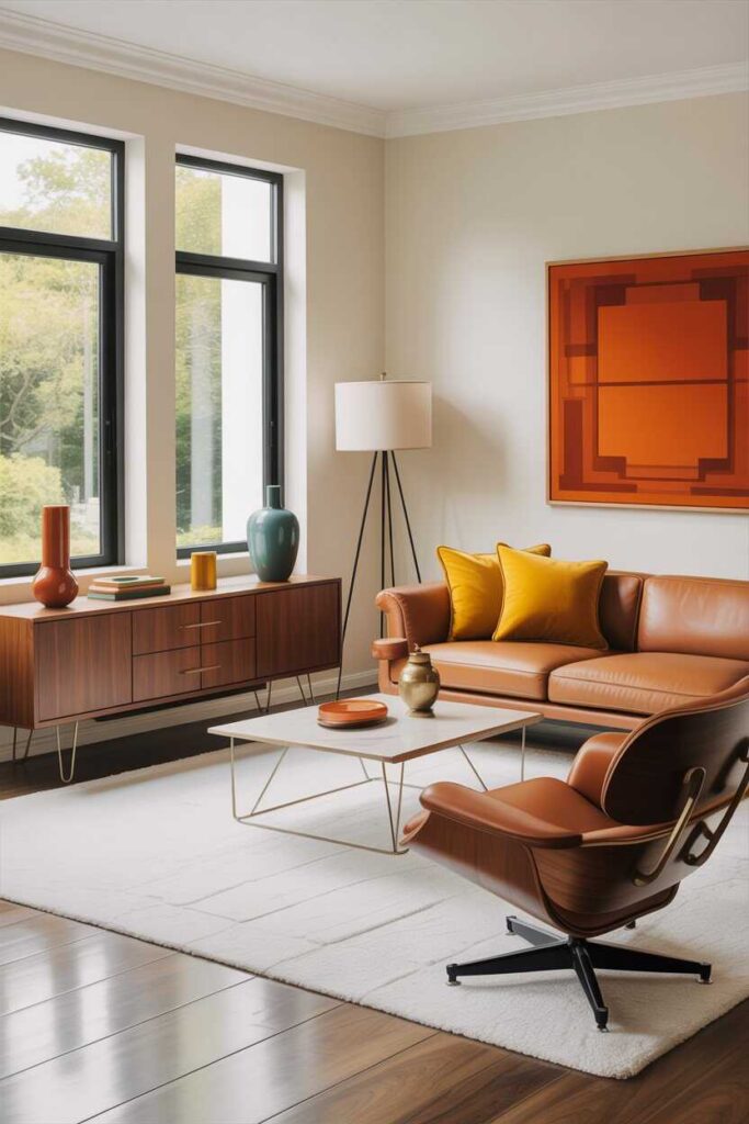 Mid Century Modern Living Room Ideas & Inspiration Budget Friendly, Modern, and Timeless Designs You’ll Love 2 What Makes a Mid Century Modern Living Room So Timeless?