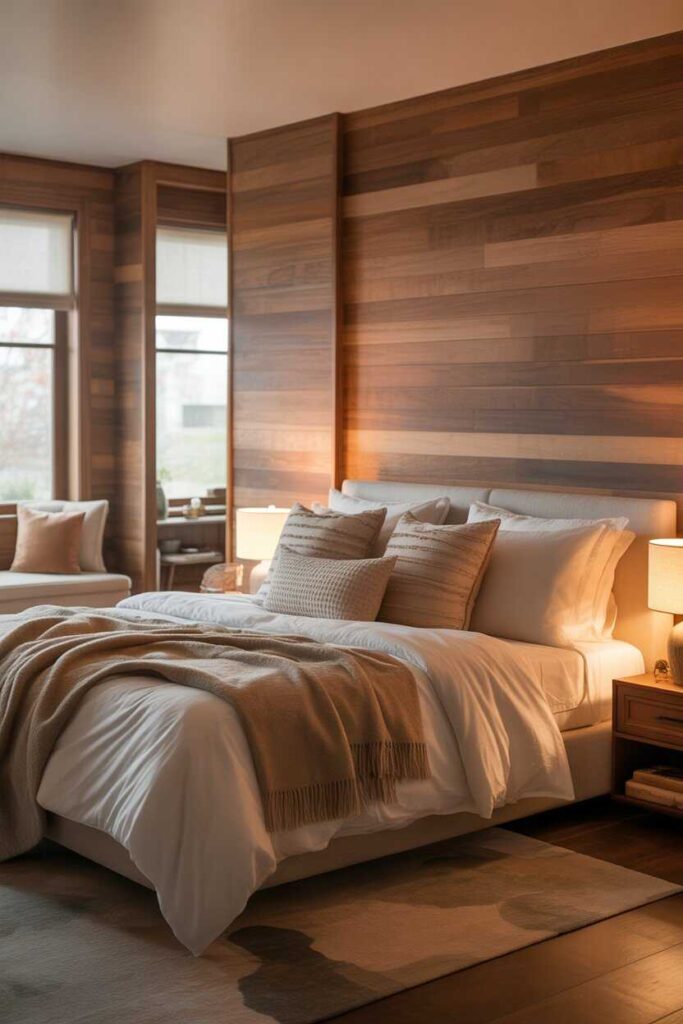 Stunning Master Bedrooms With Accent Wall Ideas That Feel Modern, Cozy, and Budget-Friendly 5 Wood Accent Walls That Bring Warmth and Texture