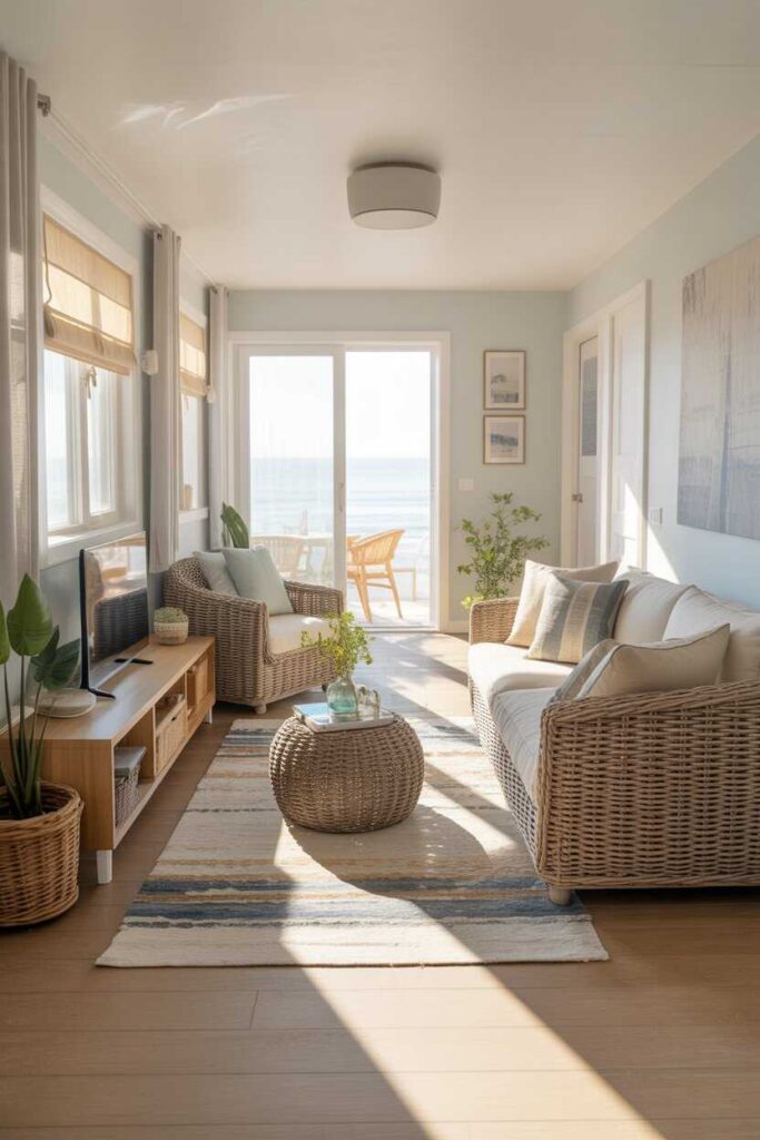 Modern Coastal Living Room Ideas Budget Friendly Inspiration for a Calm Stylish Home 9 Styling a Small Modern Coastal Living Room
