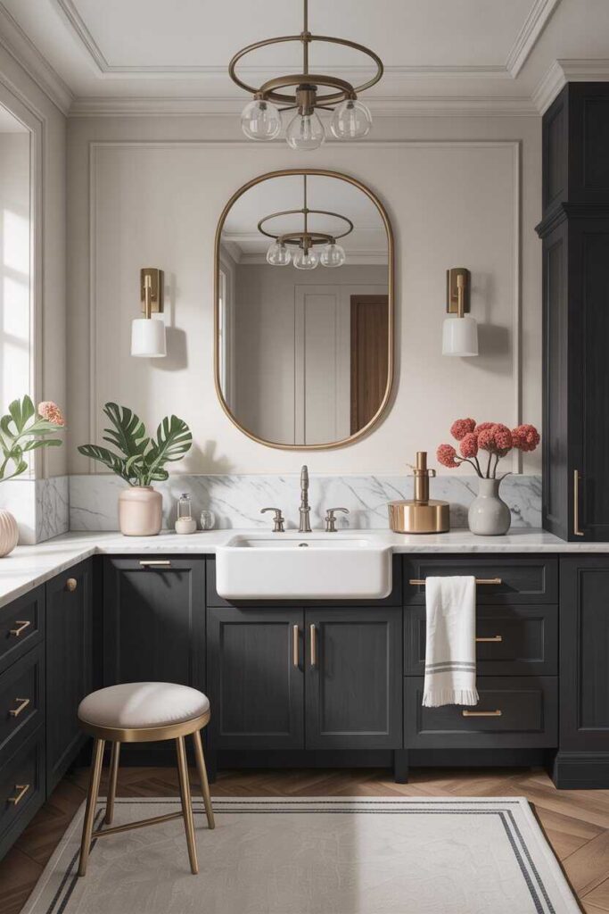 Black and White Bathroom Ideas Modern Budget Friendly Inspiration for a Timeless Space 6 Mixing Metals and Materials Without Breaking the Look