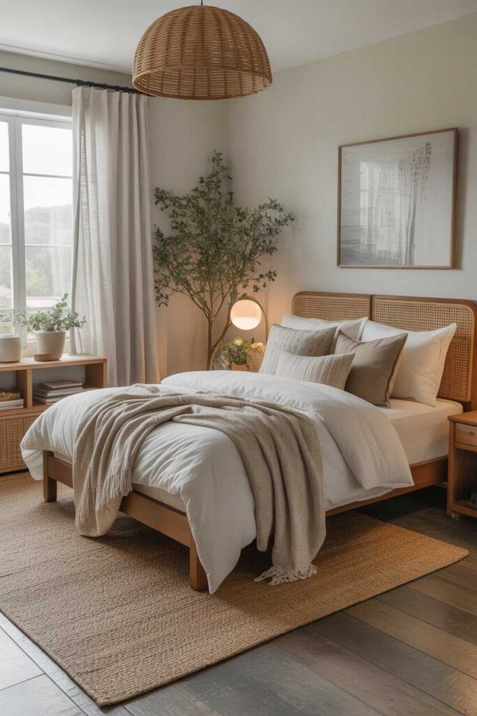 Modern Bedroom Decor Ideas That Feel Stylish Cozy and Totally You (Budget Friendly Inspiration Included) 6 Mixing Modern Style with Farmhouse and Cozy Influences