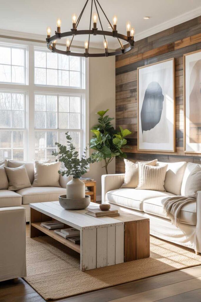 Modern Living Room Ideas That Feel Stylish Cozy and Totally You 9 Blending Modern Style with Farmhouse and Cozy Touches