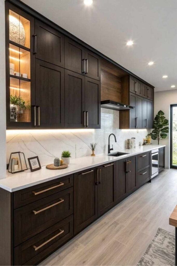 Dark Wood Kitchen Cabinets Ideas That Feel Warm, Modern, and Timeless 4 Dark Wood Kitchen Cabinets Ideas for Small Kitchens