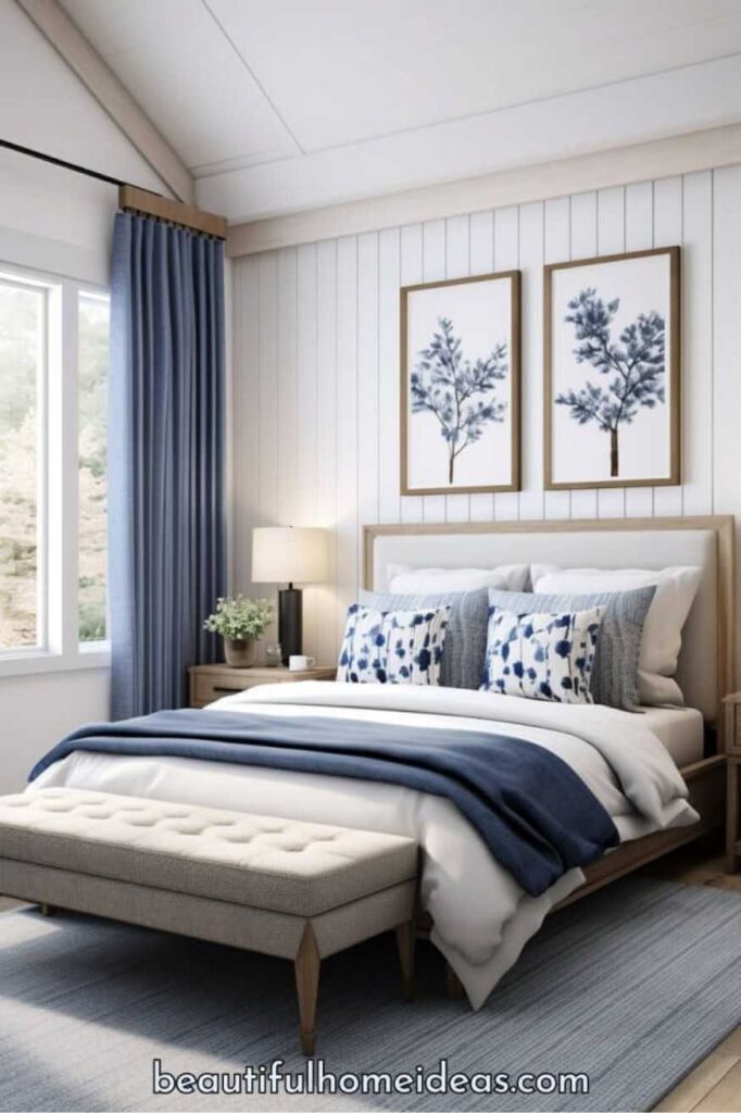 Blue Bedroom Ideas That Feel Calm, Cozy, and Beautiful (Modern & Budget-Friendly Inspiration) 6 Decor Inspiration Styling Blue Bedrooms with Texture