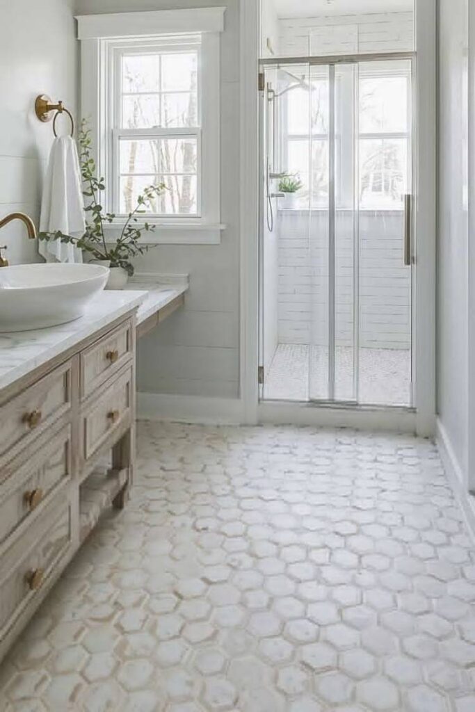 35 Farmhouse Bathroom Ideas for a Cozy, Modern, and Budget-Friendly Refresh 12 farmhouse-bathroom-flooring-ideas-that-add-texture