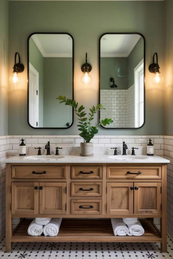 35 Farmhouse Bathroom Ideas for a Cozy, Modern, and Budget-Friendly Refresh 10 Farmhouse Bathroom Mirror Ideas for Warm Style
