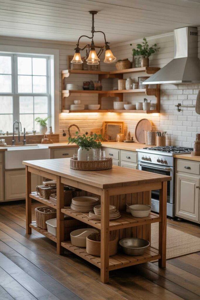 40+ Farmhouse Kitchen Ideas for a Warm, Cozy & Beautifully Lived-In Home 10 Farmhouse Kitchen Islands That Become the Heart of the Home