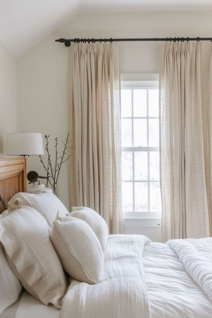 Bedroom Curtain Ideas That Instantly Elevate Your Space Cozy, Modern, and Budget-Friendly Inspiration 4 Farmhouse Style Bedroom Curtain Ideas with Timeless Charm