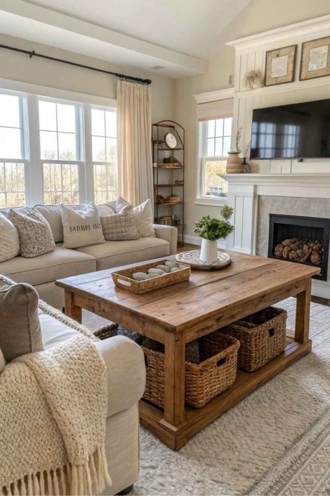 Cozy Living Room Design Ideas Budget-Friendly Inspiration for a Warm, Stylish, and Inviting Space 5 Farmhouse Style Cozy Living Room Design