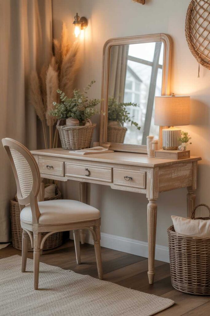35 Stunning Dressing Table Ideas for a Stylish, Organized & Feel-Good Space 7 Farmhouse Style Dressing Table Ideas with Warm, Cozy Charm