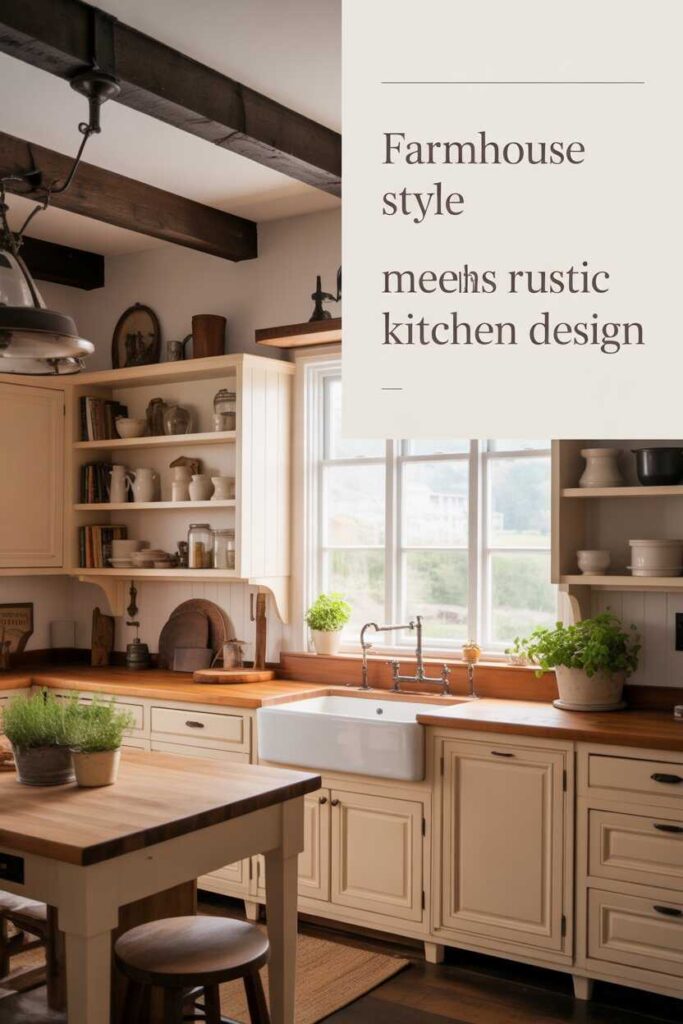 Rustic Kitchen Ideas That Feel Warm Timeless and Surprisingly Modern 4 Farmhouse Style Meets Rustic Kitchen Design