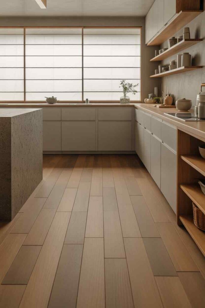 Japanese Kitchen Ideas Timeless Inspiration, Budget-Friendly Beauty, and Modern Minimalist Charm 6 Flooring That Grounds the Space