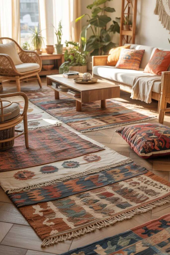 How to Style a Boho Home Unique Ideas, Cozy Inspiration, and Budget-Friendly Decor That Feels Effortless 6 Layering Rugs for a Cozy, Lived-In Look