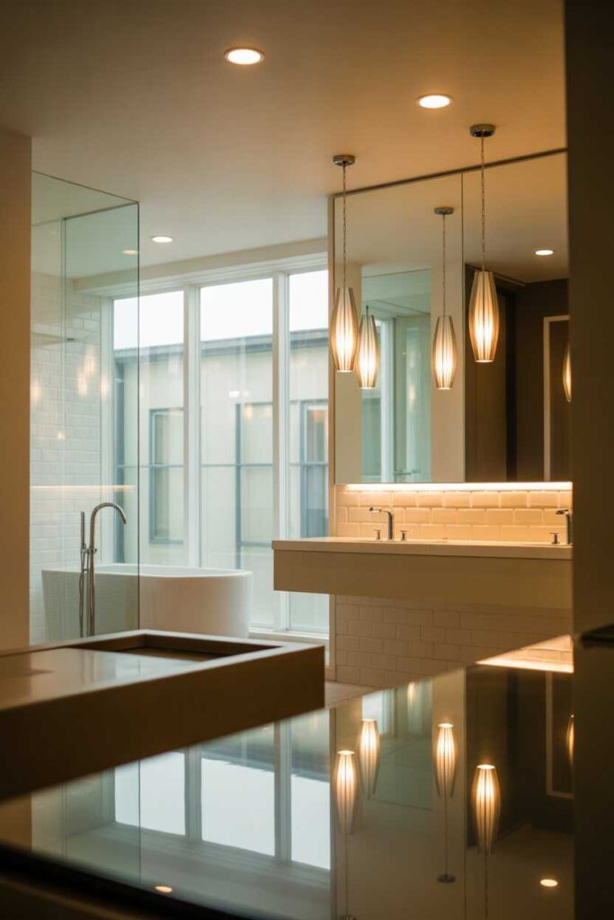 Bathroom Design Ideas & Inspiration Budget Friendly Modern and Unique Ways to Transform Your Space 9 Lighting Ideas That Transform Bathroom Interiors