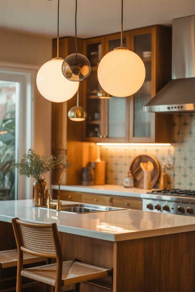 70s Kitchen Design Retro Ideas, Bold Inspiration, and Budget-Friendly Ways to Bring Back the Cool 8 Lighting That Brings Back 70s Vibes