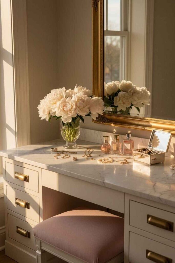 Bedroom Vanity Ideas That Feel Luxurious, Cozy, and Totally You (Budget-Friendly & Modern Inspiration) 7 Matching Your Vanity to Your Bedroom Style