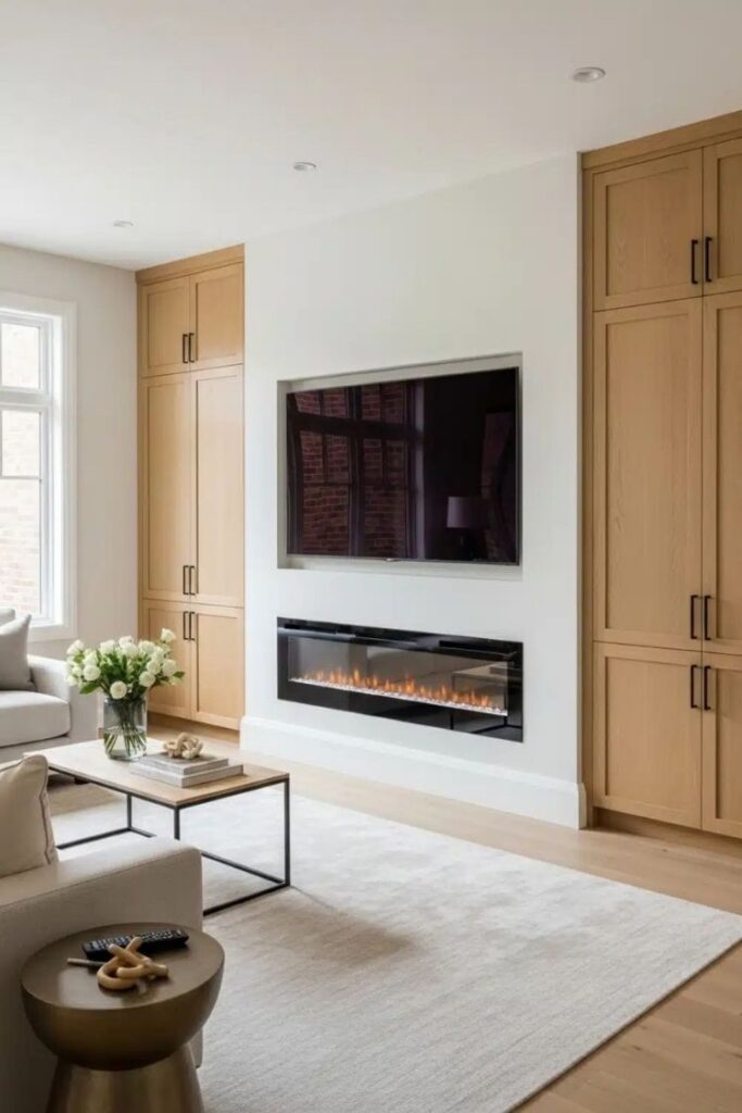 25 Media Wall Ideas for a Modern, Cozy, and Budget-Friendly Living Room Transformation 7 Media Wall Ideas with Fireplaces for a Statement Look