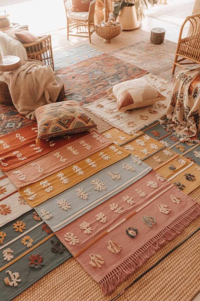 Boho Color Guide Ideas Unique, Budget-Friendly Inspiration for a Warm & Modern Home 5 Mixing Patterns and Colors the Boho Way