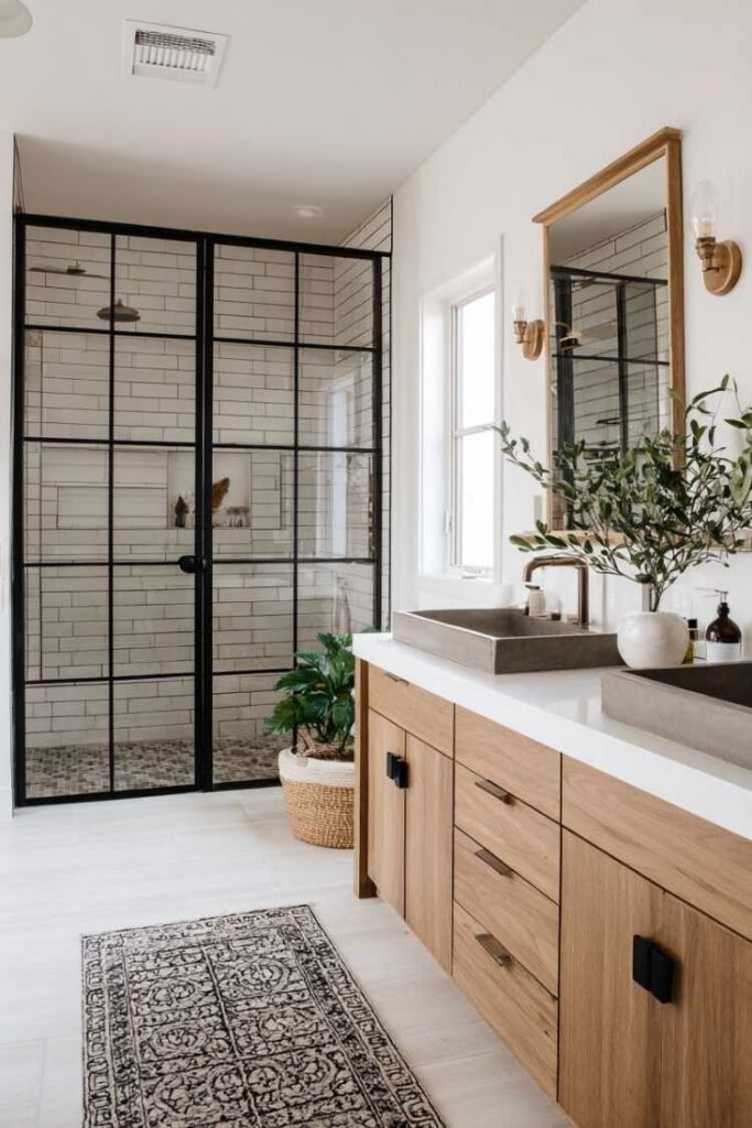 35 Farmhouse Bathroom Ideas for a Cozy, Modern, and Budget-Friendly Refresh 4 Modern Farmhouse Bathroom Ideas with Clean Lines