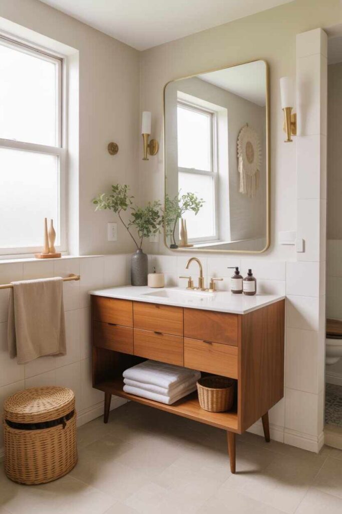 Mid Century Modern Bathrooms Timeless Ideas, Budget-Friendly Inspiration, and Unique Modern Design 7 Small Mid Century Modern Bathrooms That Feel Spacious