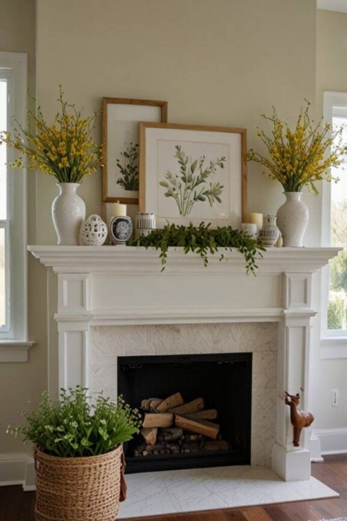 Spring Home Mantel Decor Ideas Fresh, Budget-Friendly Inspiration to Brighten Your Space 5 Spring Mantel Decor Ideas for Small Living Rooms