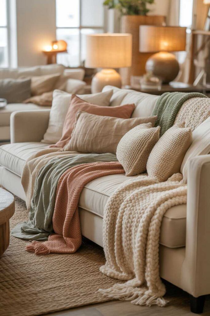 Cozy Living Room Ideas That Feel Like a Warm Hug Budget Friendly Modern & Uniquely You 5 The Power of Textiles in Cozy Living Room Ideas
